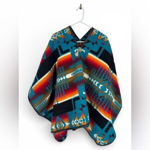 Pendleton Wool Blanket‎ Poncho OOAK